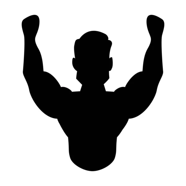 Bodybuilding silhouette vector. Illustration for fitness logo, label, emblem fitness club and gym — Stock Vector
