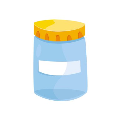 Tıbbi şişe camının çizimi. Beyaz arka planda izole edilmiş. Eczane ambalaj tasarımı. İlaçlar, haplar, haplar için boş şişeler. Vektör