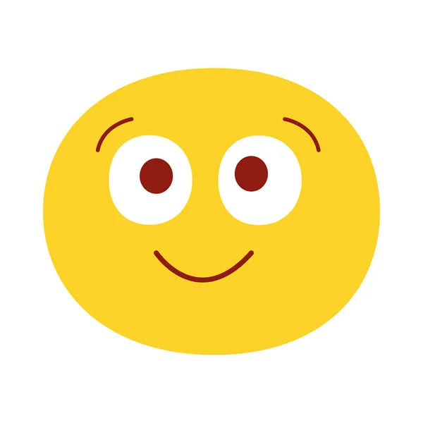 Посмішка Векторні ілюстрації. Смішне і щасливе миле обличчя емодзі . — стоковий вектор