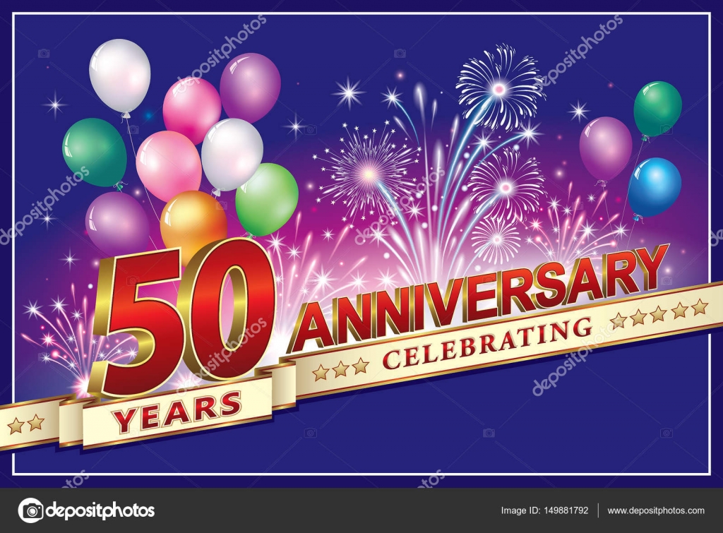 Carte anniversaire 50 ans image vectorielle par seriga ...