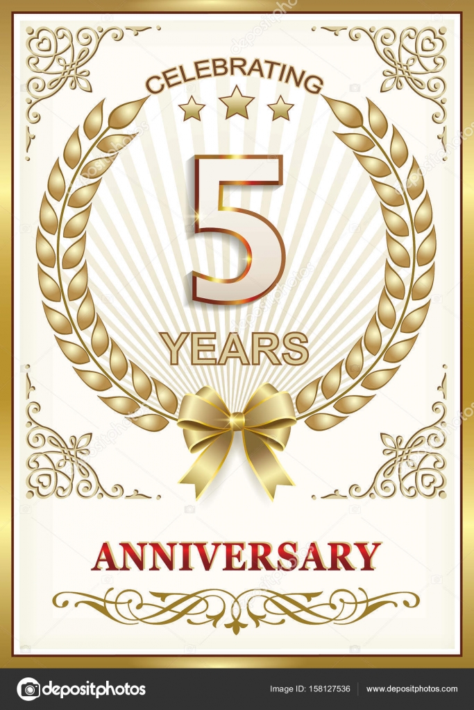 Carte Anniversaire 5 Ans Image Vectorielle Par Seriga C Illustration