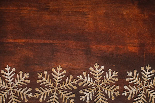 Vánoční hnědé dřevěné pozadí — Stock fotografie
