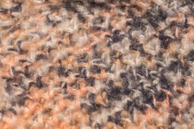 Makro renkli görüntü renkli melanj doku örme.