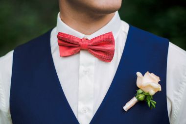 Festively giymiş yakışıklı yetişkin adam