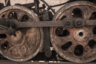 eski paslı Sovyet platforma lokomotif