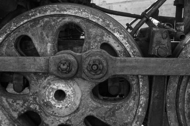 eski paslı Sovyet platforma lokomotif