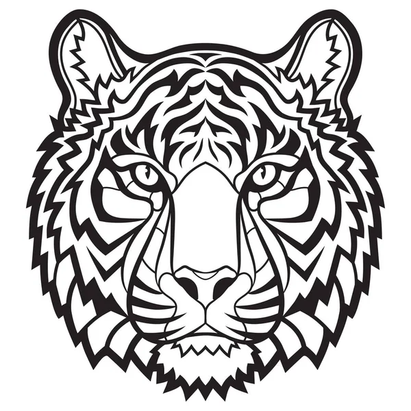 Cabeça de tigre isolada Ilustrações De Stock Royalty-Free