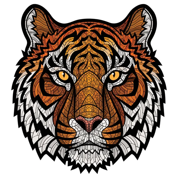 Cabeça de tigre isolada Ilustração De Stock