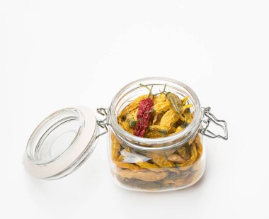 Kurutulmuş biber açık kavanoz