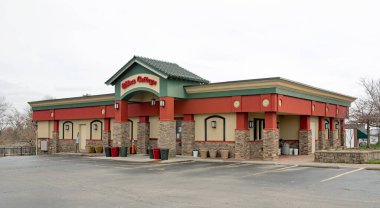 DAYTON, OHIO - 22 Mart 2020: China Cottage Restoran zinciri, COVID-19 salgını sırasında kapılarını geçici olarak kapatıyor. 