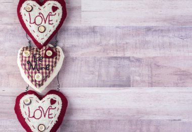 Sevgililer günü kart kavramı kopya alanı ile.