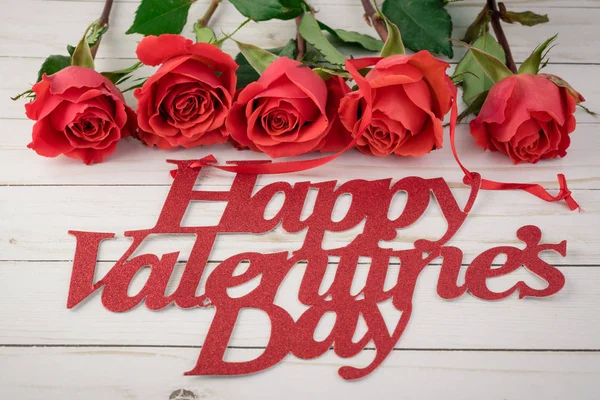 Вітальна листівка для день Святого Валентина з троянди. — стокове фото