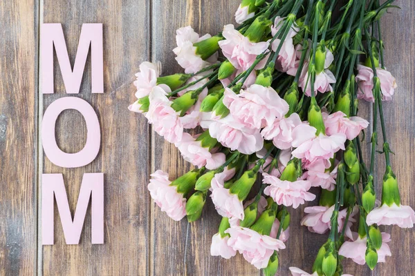 Pink carnations for Mother day. — Stock Photo, Image