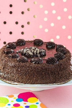 Çikolatalı doğum günü pastası.