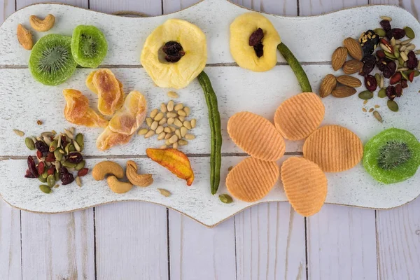 Çeşitli sağlıklı snack. — Stok fotoğraf