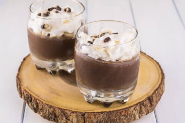 Sıcak çikolata dondurulmuş ev yapımı.