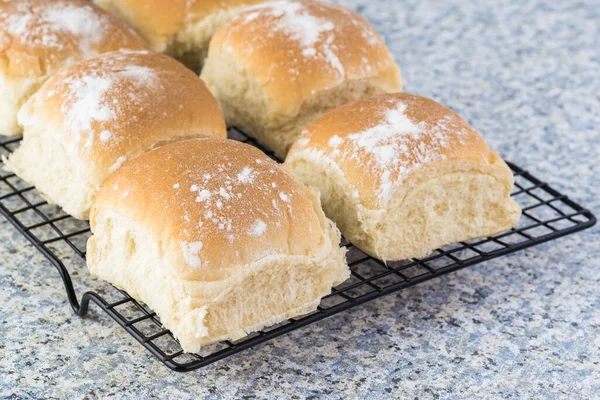 Fresh baked potato rolls. — 스톡 사진