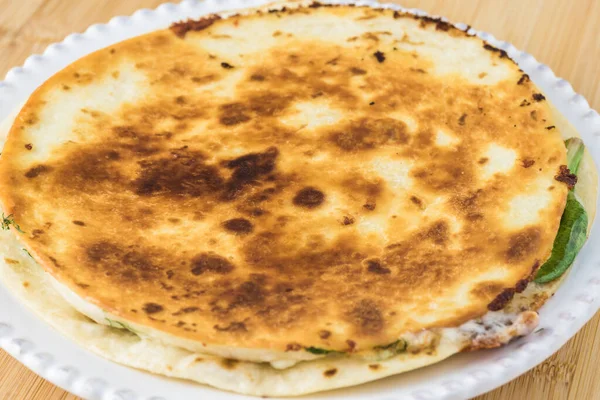 Quesadillas Prăjite Farfurie — Fotografie, imagine de stoc