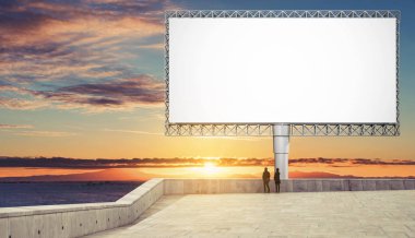Günbatımı bildirisinde için boş billboard