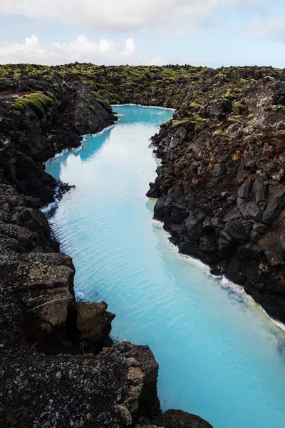 Laguna Azul, Termas geotérmicas naturales en Islandia —  Fotos de Stock