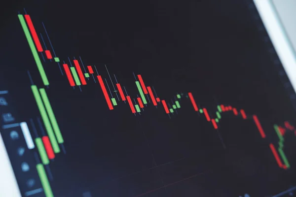 Menkul Kıymetler Borsası grafiği, grafik arka planı düşüyor