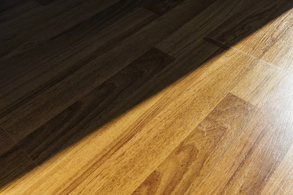 Interior Laminated Wood Floor Light Shadow Shade — Stock Photo, Image