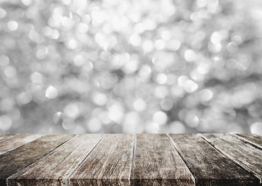 Gümüş Sim Bokeh ışık ile arka plan için ahşap kapı aynası