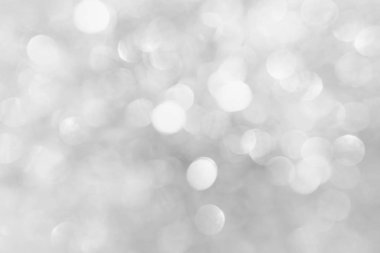 Beyaz ve gümüş Bokeh arka plan, parlak beyaz arka plan
