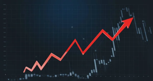 Abstract Increasing Financial Graphs — Stock Photo, Image