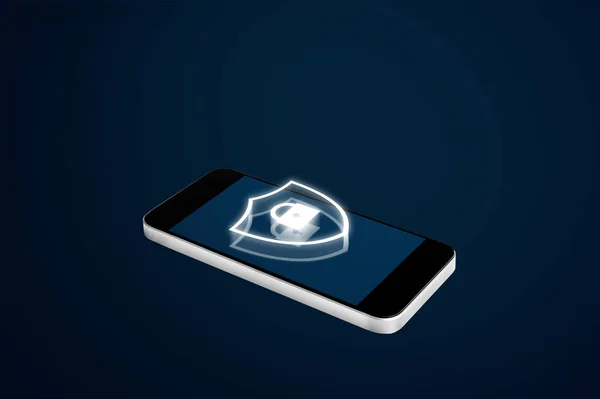 Mobile Phone Security System Application Technology — Stock Photo, Image