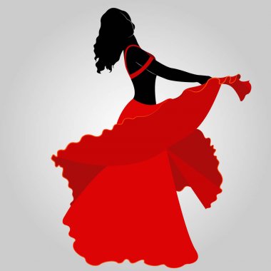 oryantal dansçı silüeti