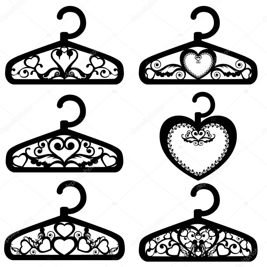 Silhouette of the hanger for laser cutting