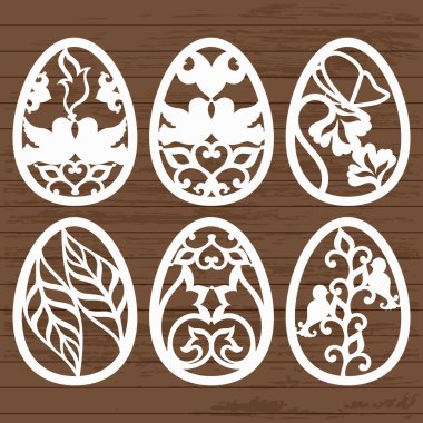Kesmek için şablon paskalya yumurtaları