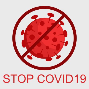 Coronavirus bakterisiyle illüstrasyon ve 