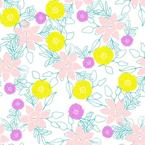 Seamless floral pattern — Stock Vector