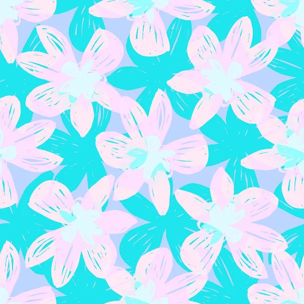 Безшовні квітковий візерунок Стокова Ілюстрація