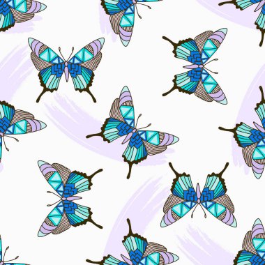 Kelebeklerle kusursuz desen