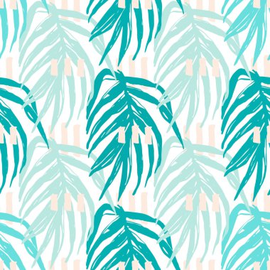 tropikal palmiye yaprağı deseni