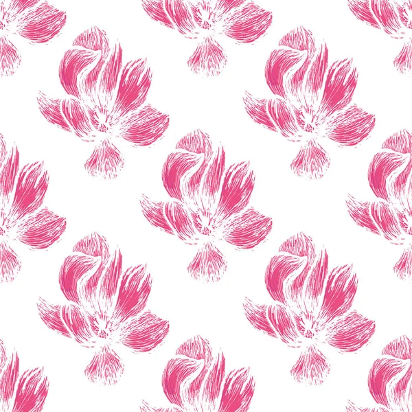 Patrón floral sin costuras — Vector de stock