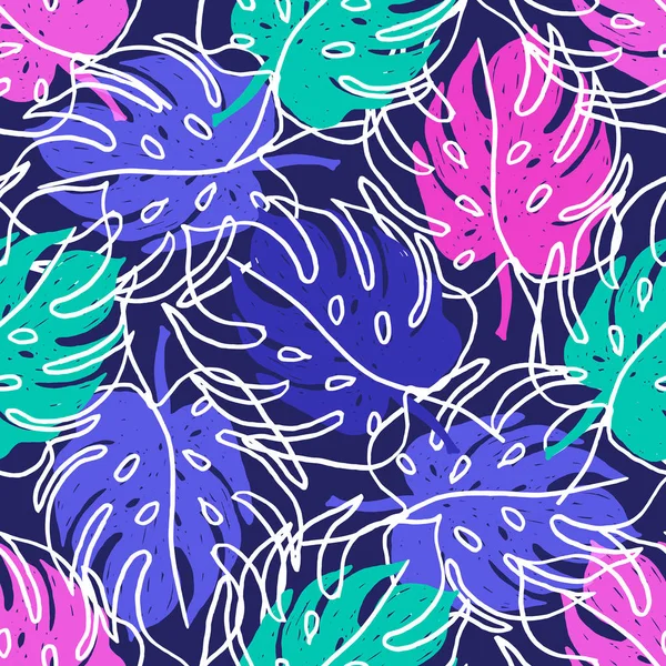 tropikal palmiye yaprağı deseni