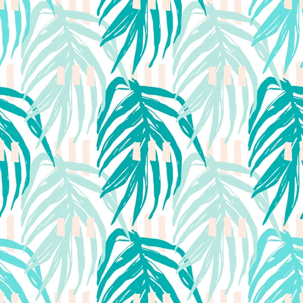 Patrón de hojas de palma tropical Ilustraciones de stock libres de derechos