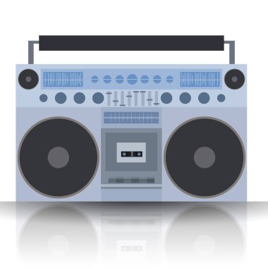 flat Cassette recorder clipart