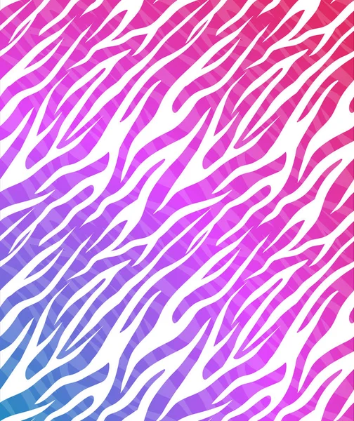 Zebra deri ile Neon arka plan — Stok Vektör