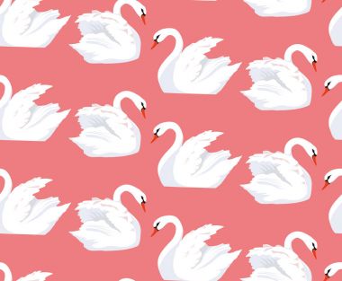 Bir çift aşık kuğu ile Seamless Modeli 