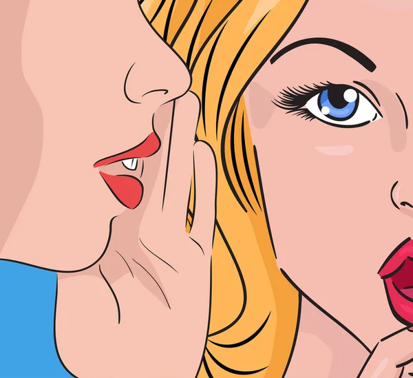 Dos mujeres chismosas . — Vector de stock