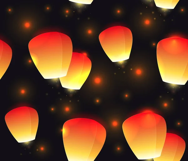Texture lanternes et étincelles . — Image vectorielle