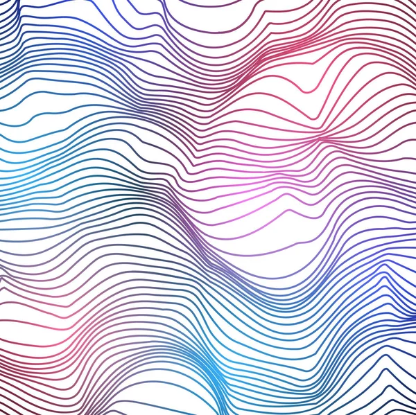 Abstract gekleurde golvende gestreepte achtergrond — Stockvector