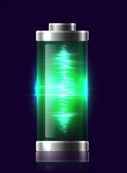 插图透明充电的电池 — 图库矢量图片