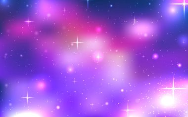 pattern of space with stars and nebula clipart