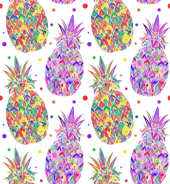  pop sanat ananas ile doku doodle